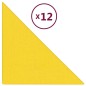 vidaXL Paneles de pared 12 uds tela amarillo claro 30x30 cm 0,54 m² vidaXL Paneles de pared 12 uds tela amarillo claro 30x30 cm 0,54 m²