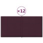vidaXL Paneles de pared 12 uds tela morado 30x15 cm 0,54 m² vidaXL Paneles de pared 12 uds tela morado 30x15 cm 0,54 m²