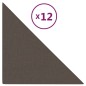 vidaXL Paneles de pared 12 uds tela gris taupé 30x30 cm 0,54 m² vidaXL Paneles de pared 12 uds tela gris taupé 30x30 cm 0,54 m²
