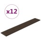 vidaXL Paneles de pared 12 uds cuero sintético marrón 90x15 cm 1,62 m² vidaXL Paneles de pared 12 uds cuero sintético marrón 90x15 cm 1,62 m²