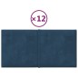vidaXL Paneles de pared 12 uds terciopelo azul 30x15 cm 0,54 m² vidaXL Paneles de pared 12 uds terciopelo azul 30x15 cm 0,54 m²