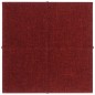 vidaXL Paneles de pared 12 uds tela rojo tinto 30x30 cm 1,08 m²