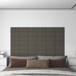 vidaXL Paneles de pared 12 uds terciopelo gris oscuro 30x15 cm 0,54 m²