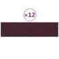 vidaXL Paneles de pared 12 uds tela morado 60x15 cm 1,08 m²