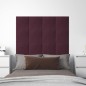 vidaXL Paneles de pared 12 uds tela morado 30x30 cm 1,08 m² vidaXL Paneles de pared 12 uds tela morado 30x30 cm 1,08 m²