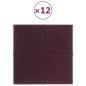 vidaXL Paneles de pared 12 uds tela morado 30x30 cm 1,08 m² vidaXL Paneles de pared 12 uds tela morado 30x30 cm 1,08 m²