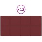 vidaXL Paneles de pared 12 uds tela rojo tinto 60x30 cm 2,16 m² vidaXL Paneles de pared 12 uds tela rojo tinto 60x30 cm 2,16 m²