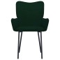 vidaXL Sillas de comedor 2 unidades terciopelo verde oscuro