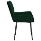 vidaXL Sillas de comedor 2 unidades terciopelo verde oscuro