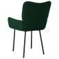 vidaXL Sillas de comedor 2 unidades terciopelo verde oscuro