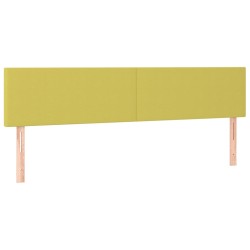 vidaXL Cabeceros 2 unidades de tela verde 100x5x78/88 cm