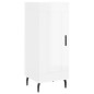 vidaXL Aparador alto madera contrachapada blanco brillo 34,5x34x180 cm vidaXL Aparador alto madera contrachapada blanco brillo 34,5x34x180 cm