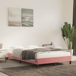 vidaXL Estructura de cama de terciopelo rosa 120x200 cm