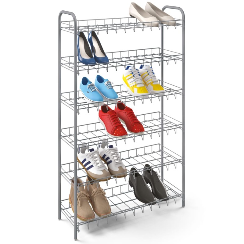 Metaltex Zapatero de 6 niveles Shoe 6 gris plateado Metaltex Zapatero de 6 niveles Shoe 6 gris plateado