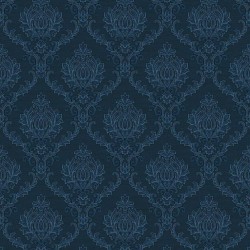 Noordwand Papel de pared Topchic Classic Ornaments azul marino