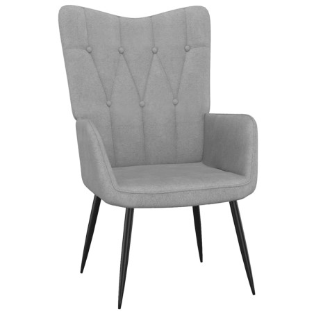 vidaXL Silla de relajación de tela gris claro