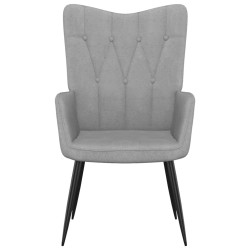 vidaXL Silla de relajación de tela gris claro