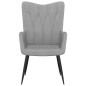 vidaXL Silla de relajación de tela gris claro vidaXL Silla de relajación de tela gris claro