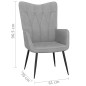 vidaXL Silla de relajación de tela gris claro vidaXL Silla de relajación de tela gris claro