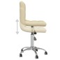 vidaXL Sillas comedor giratorias 2 unidades cuero sintético crema vidaXL Sillas comedor giratorias 2 unidades cuero sintético crema