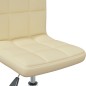 vidaXL Sillas comedor giratorias 2 unidades cuero sintético crema vidaXL Sillas comedor giratorias 2 unidades cuero sintético crema