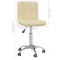 vidaXL Sillas comedor giratorias 2 unidades cuero sintético crema vidaXL Sillas comedor giratorias 2 unidades cuero sintético crema