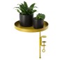 Esschert Design Bandeja para plantas con abrazadera redonda dorada L Esschert Design Bandeja para plantas con abrazadera redonda dorada L