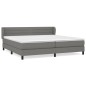 vidaXL Cama box spring con colchón tela gris oscuro 200x200 cm vidaXL Cama box spring con colchón tela gris oscuro 200x200 cm