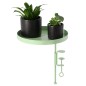 Esschert Design Bandeja para plantas con abrazadera redonda verde L Esschert Design Bandeja para plantas con abrazadera redonda verde L