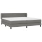 vidaXL Cama box spring con colchón tela gris oscuro 200x200 cm vidaXL Cama box spring con colchón tela gris oscuro 200x200 cm