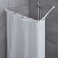 Kleine Wolke Barra esquinera para cortina de ducha blanco 90x90 cm Kleine Wolke Barra esquinera para cortina de ducha blanco 90x90 cm