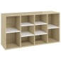 vidaXL Banco zapatero contrachapada blanco y roble103x30x54,5 cm vidaXL Banco zapatero contrachapada blanco y roble103x30x54,5 cm