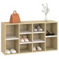 vidaXL Banco zapatero contrachapada blanco y roble103x30x54,5 cm vidaXL Banco zapatero contrachapada blanco y roble103x30x54,5 cm