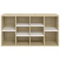 vidaXL Banco zapatero contrachapada blanco y roble103x30x54,5 cm vidaXL Banco zapatero contrachapada blanco y roble103x30x54,5 cm