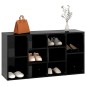 vidaXL Banco zapatero madera contrachapada negro brillo 103x30x54,5 cm vidaXL Banco zapatero madera contrachapada negro brillo 103x30x54,5 cm