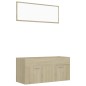 vidaXL Set de muebles de baño 2 pzas contrachapada roble Sonoma vidaXL Set de muebles de baño 2 pzas contrachapada roble Sonoma