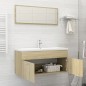 vidaXL Set de muebles de baño 2 pzas contrachapada roble Sonoma vidaXL Set de muebles de baño 2 pzas contrachapada roble Sonoma