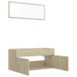 vidaXL Set de muebles de baño 2 pzas contrachapada roble Sonoma vidaXL Set de muebles de baño 2 pzas contrachapada roble Sonoma