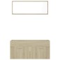 vidaXL Set de muebles de baño 2 pzas contrachapada roble Sonoma vidaXL Set de muebles de baño 2 pzas contrachapada roble Sonoma