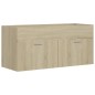 vidaXL Set de muebles de baño 2 pzas contrachapada roble Sonoma vidaXL Set de muebles de baño 2 pzas contrachapada roble Sonoma