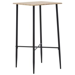 vidaXL Juego de mesa alta y taburetes 3 piezas tela negra