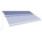 vidaXL Toldo automático retráctil azul y blanco 500x300 cm