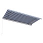 vidaXL Toldo automático retráctil azul y blanco 500x300 cm