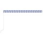 vidaXL Toldo automático retráctil azul y blanco 500x300 cm