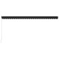 vidaXL Toldo retráctil manual con luz LED gris antracita 600x300 cm vidaXL Toldo retráctil manual con luz LED gris antracita 600x300 cm