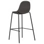 vidaXL Juego de mesa alta y taburetes 5 piezas tela gris oscuro vidaXL Juego de mesa alta y taburetes 5 piezas tela gris oscuro