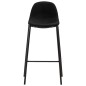 vidaXL Juego de mesa alta y taburetes 3 piezas tela negra vidaXL Juego de mesa alta y taburetes 3 piezas tela negra