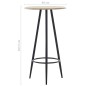 vidaXL Juego de mesa alta y taburetes 3 piezas tela negra vidaXL Juego de mesa alta y taburetes 3 piezas tela negra