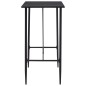 vidaXL Juego de mesa alta y taburetes 5 piezas tela negra vidaXL Juego de mesa alta y taburetes 5 piezas tela negra