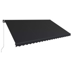 vidaXL Toldo retráctil manual gris antracita 500x300 cm